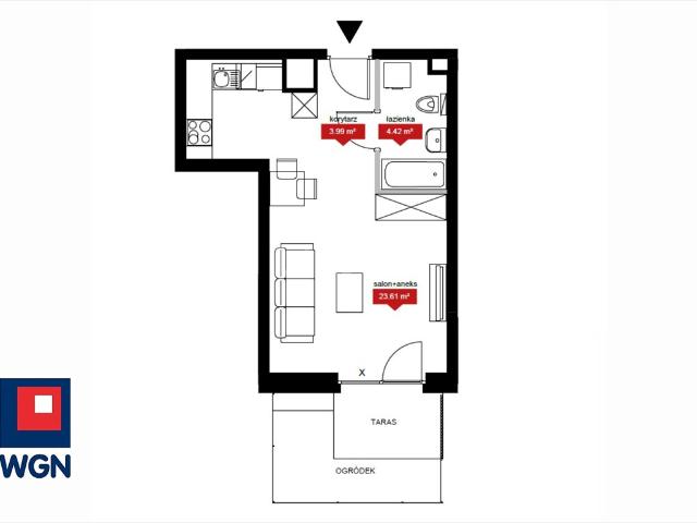 Na sprzedaż nowoczesny apartament 32 m² z ogródkiem w centrum Wrocławia