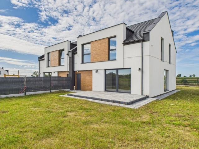 Nowoczesny bliźniak 157m² z dużym ogrodem i garażem