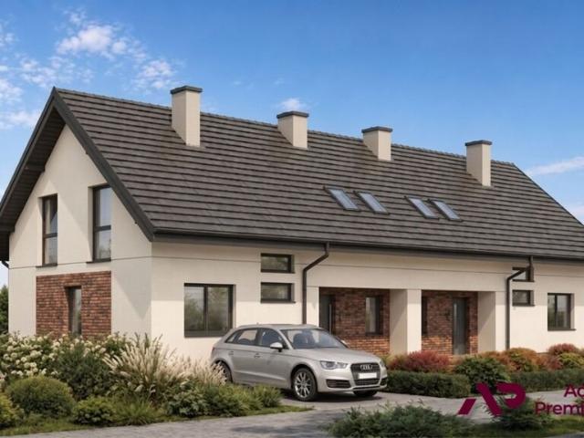 Nowoczesny bliźniak 106 m² z ogrodem i tarasem