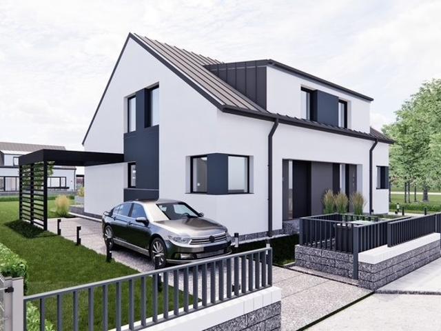 Nowoczesny bliźniak 108,7 m² w Kobylance – stan deweloperski