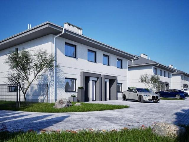 Nowoczesny bliźniak 128 m² z ogródkiem i miejscami