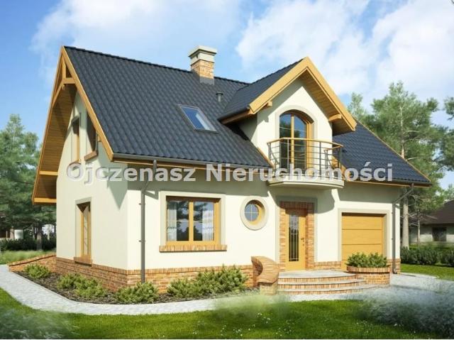 Nowoczesny dom 123,5m2 z garażem, las, surowy otwarty