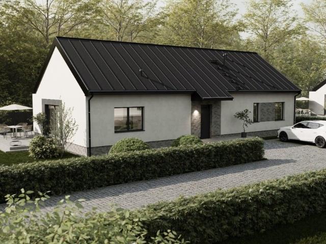 Nowoczesny dom 127m² z garażem, rekuperacją i tarasem