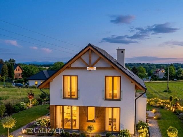 Nowoczesny dom wolnostojący 92,5 m2 z dużą działką