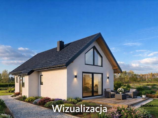Nowoczesny dom z antresolą 75 m², stan surowy zamknięty