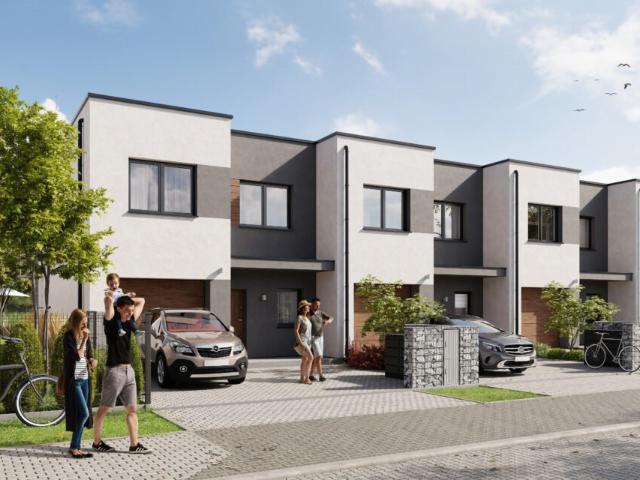 Nowoczesny dom z tarasem i ogrodem, 123 m², garaż