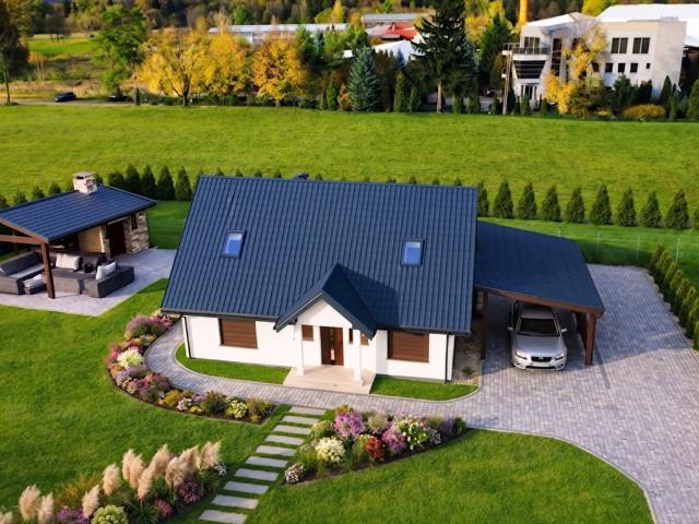 Nowoczesny dom z widokiem na Śnieżkę, 138 m², działka 1194 m²