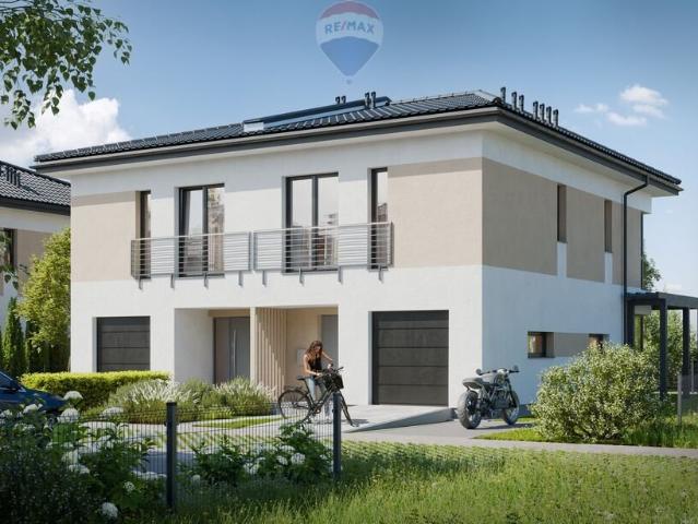 Nowoczesny dom bliźniak 131 m² z ogrodem i garażem