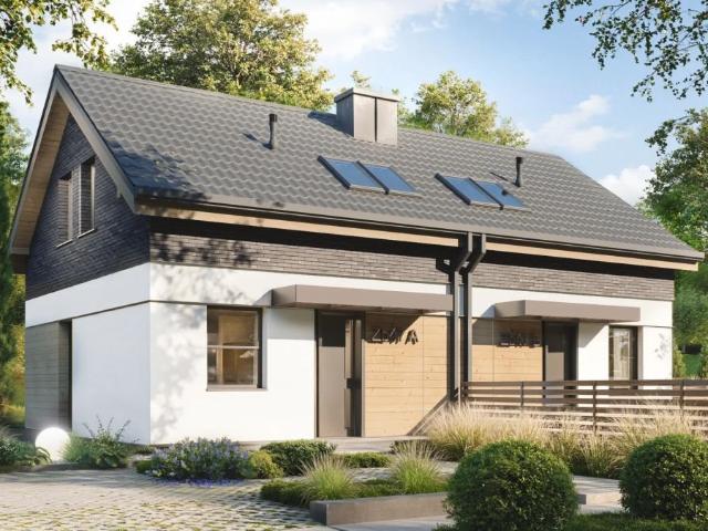 Nowoczesny dom bliźniak w Świlczy, 80 m², działka 450 m²