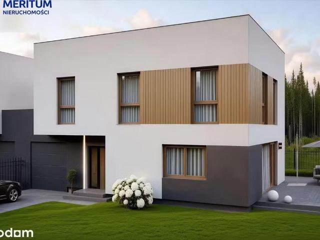 Nowoczesny dom bliźniak z garażem, 141 m2, Osowiec