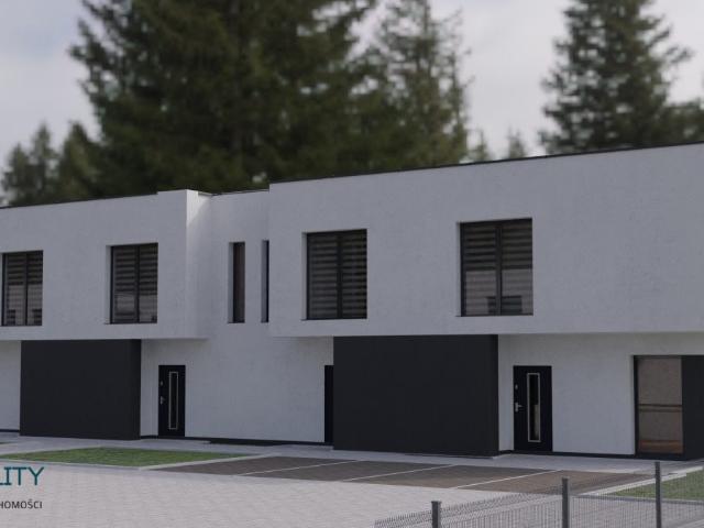 Nowoczesny dom szeregowy 84 m² z ogródkiem i parkingiem