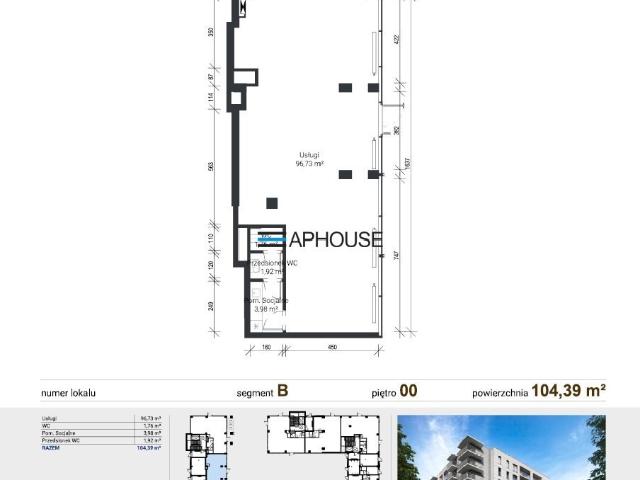 Nowoczesny lokal usługowy w Zabłociu, 104 m2, duże witryny