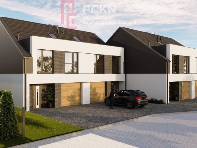 Nowoczesny segment z ogródkiem, garaż, 127 m², Kępa