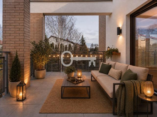 Nowoczesny 146m² apartament z tarasem i balkonem