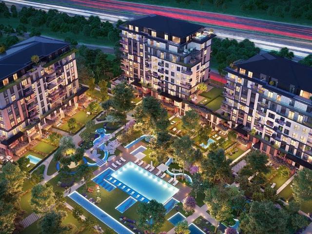 Nowoczesny 1 pokojowy apartament z zielenią w Sarıyer
