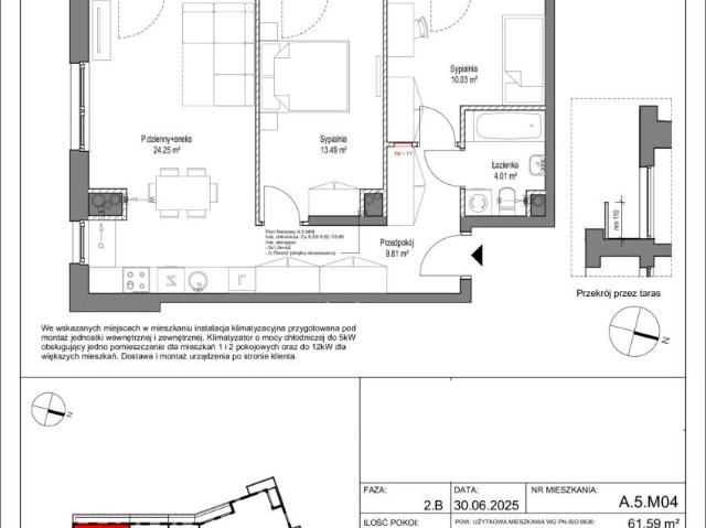 Nowoczesny 3 pokojowy apartament z tarasem i widokiem na zieleń