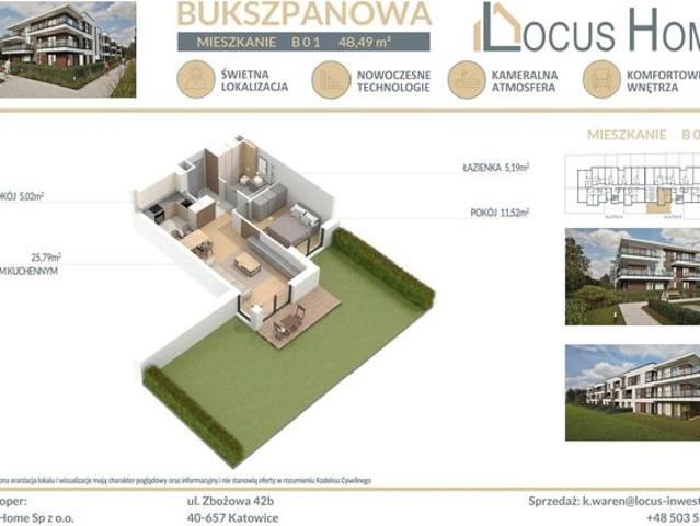 Nowoczesne mieszkanie 2 pokojowe z OGRÓDKIEM