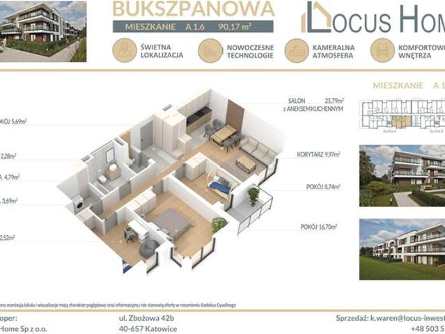 Nowoczesne mieszkanie 4 pokojowe z balkonem