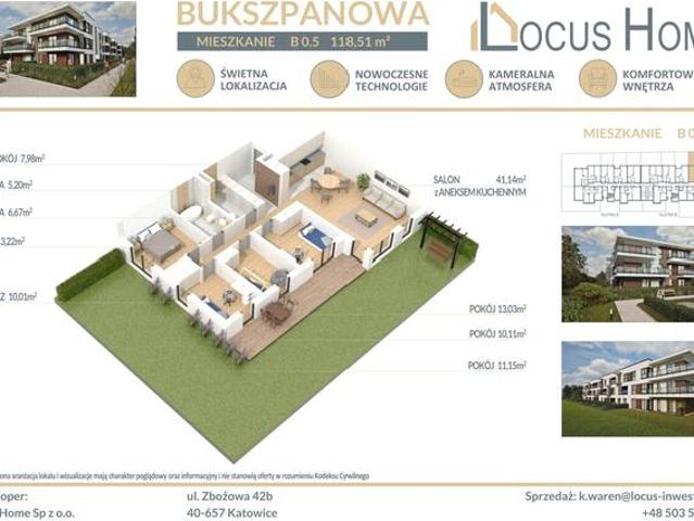 Nowoczesne mieszkanie 5 pokojowe z ogródkiem