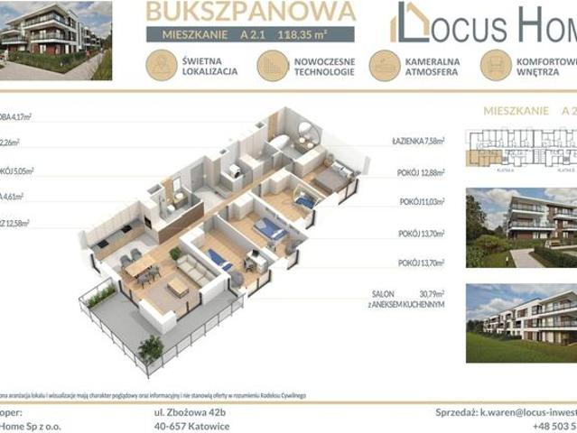 Nowoczesne mieszkanie 5 pokojowe z balkonem