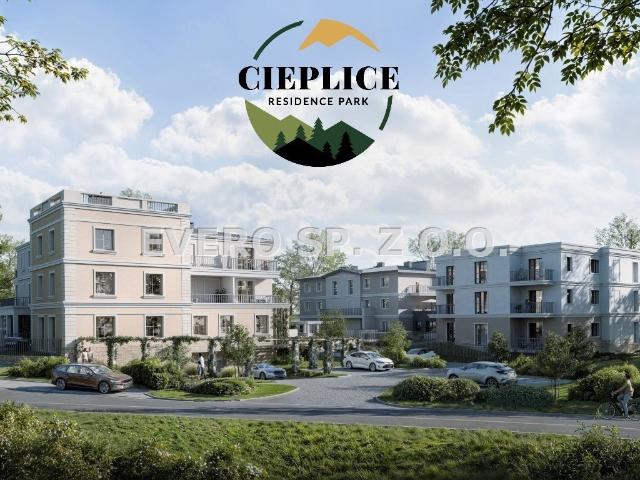 Nowoczesne 1 pokój z balkonami w Cieplice Residence Park