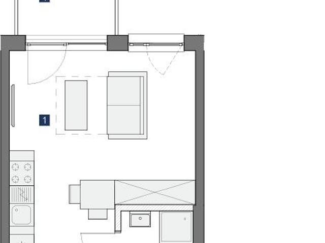 Nowoczesne 26 m² na Mokotowie z zielonymi dziedzińcami