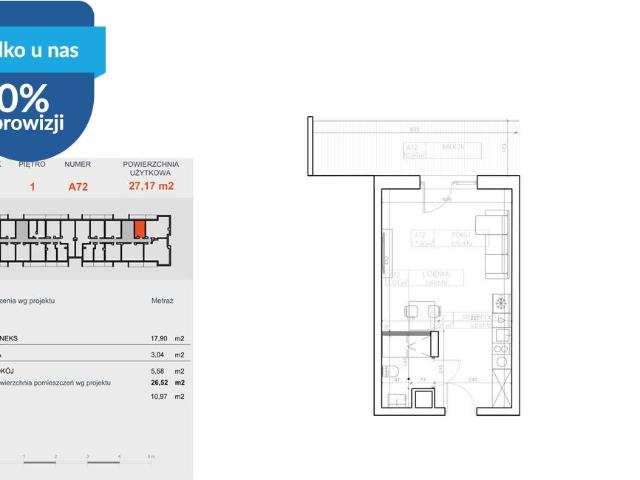 Nowoczesny 26,95 m² w Bielawach z klimatyzacją polecam!