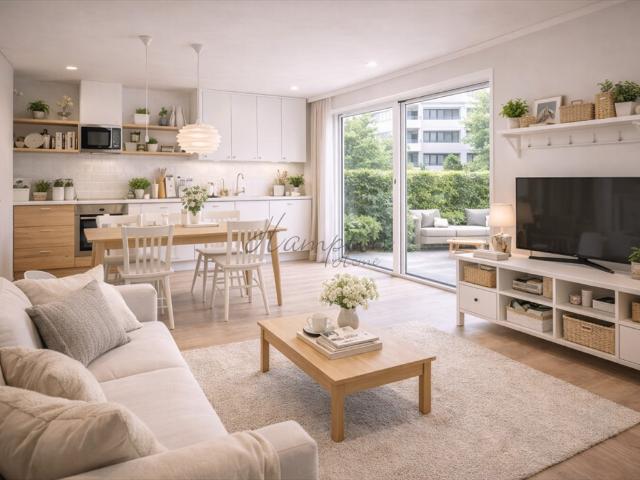 Nowoczesne 28m² z ogródkiem i panoramicznym tarasem