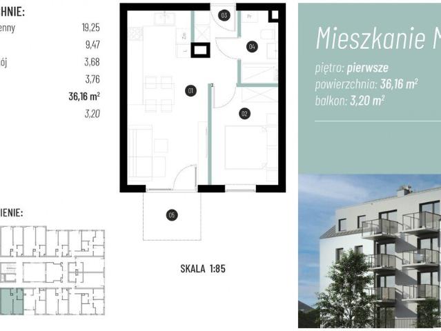 Nowoczesne 2 pok. z balkonem, blisko centrum Rzeszowa