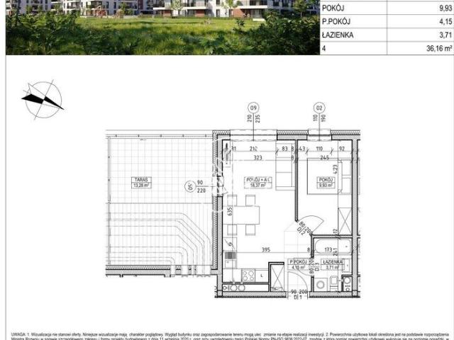 Nowoczesne 2 pokojowe mieszkanie 36,16 m² w Fordonie polecam!