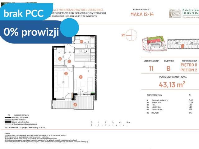 Nowoczesne 2 pokojowe mieszkanie w Bydgoszczy