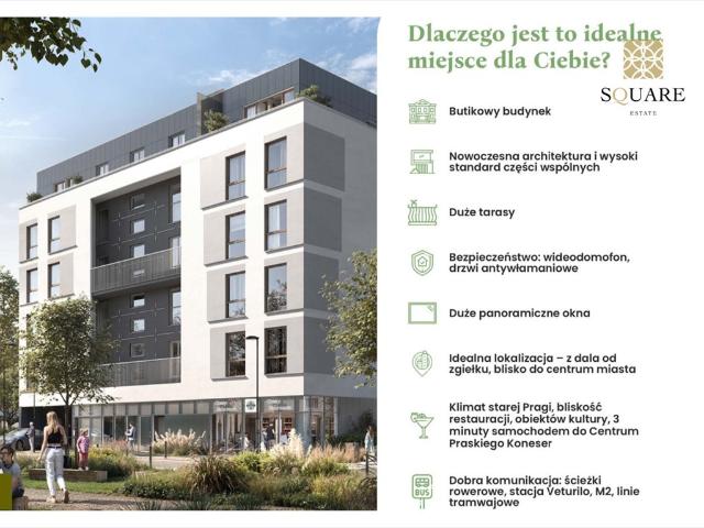 Nowoczesne 2 pokojowe mieszkanie z balkonem w Pradze Północ
