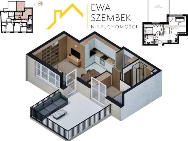 Nowoczesne 2 pokojowe z tarasem w odrestaurowanej kamienicy