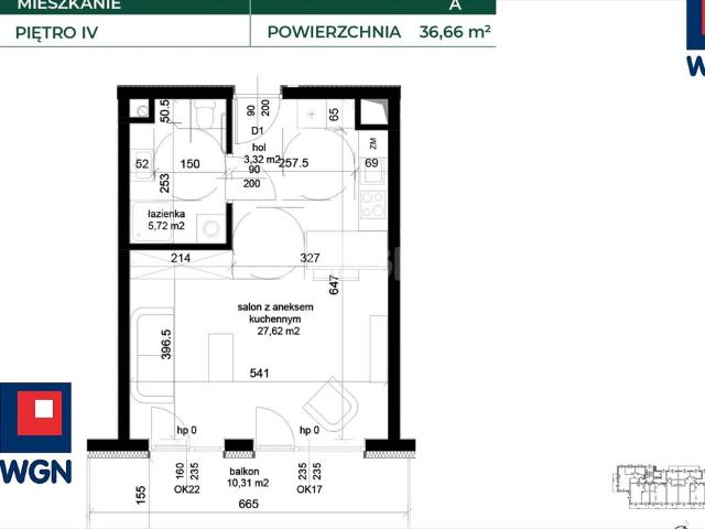 Do sprzedania nowoczesne 36,66 m² z dużym balkonem w Łęcznej