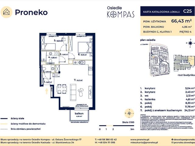 Nowoczesne 3 pokojowe mieszkanie 66 m² w Gdańsku polecam!