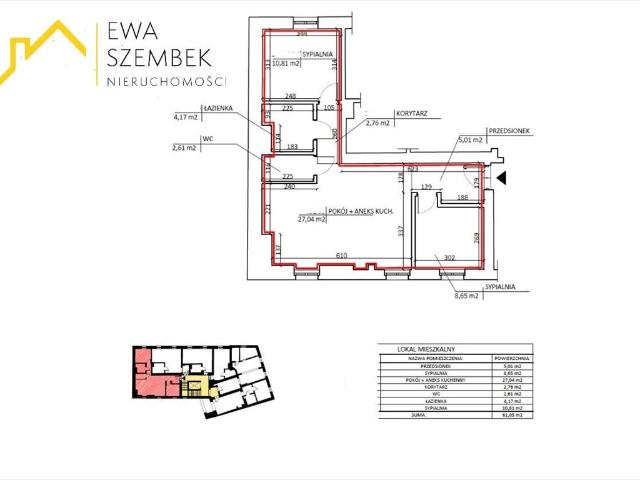 Nowoczesne 3 pokojowe mieszkanie w kamienicy z wysokimi sufitami