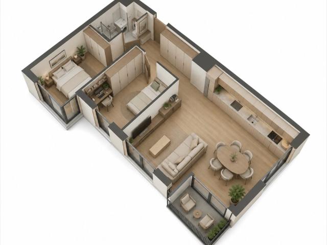 Sprzedam jasne 3 pokoje 60,2 m² z loggią i widokiem