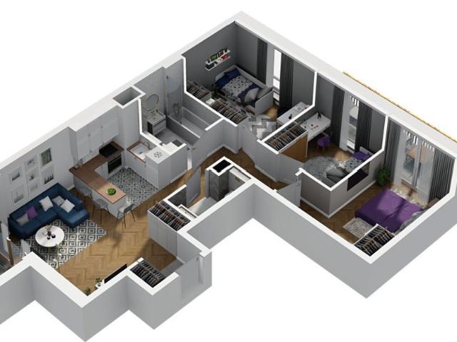 Nowoczesne 4 pokojowe mieszkanie z balkonami i Smart Home