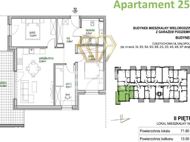 Nowoczesne 4 pokojowe mieszkanie z balkonem w Parkitce zapraszam