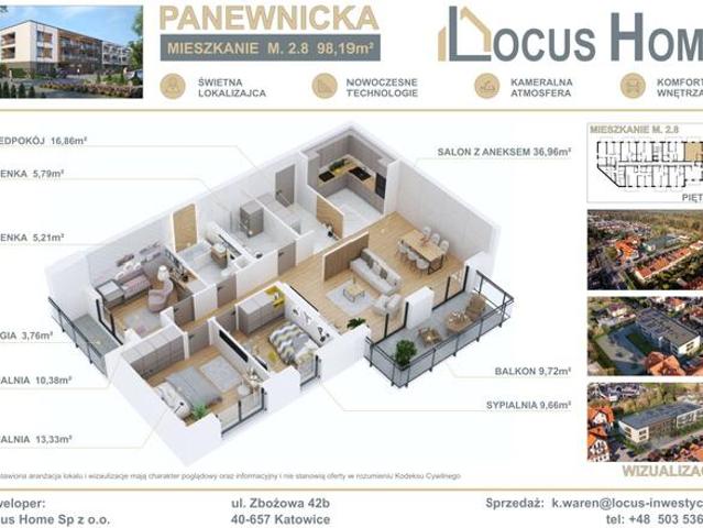 Nowoczesne 4 pokojowe mieszkanie z balkonem