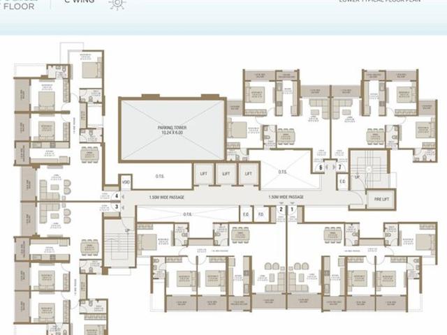 NMS Palm Amore 4 Bedroom 3800 Sq. Ft. Apartment in Seawoods Sector 46 Navi Mumbai Listing ID: #10395