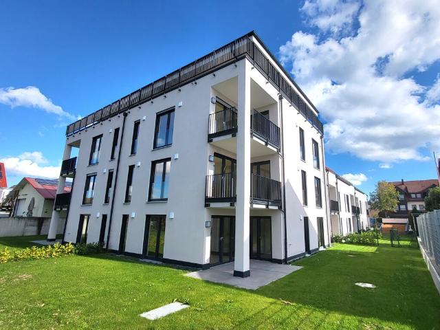 NU Burlafingen, 2 Zi. Mietwohnung, 58,92 m² Wfl EG, Terrasse, Garten, Küche, TG