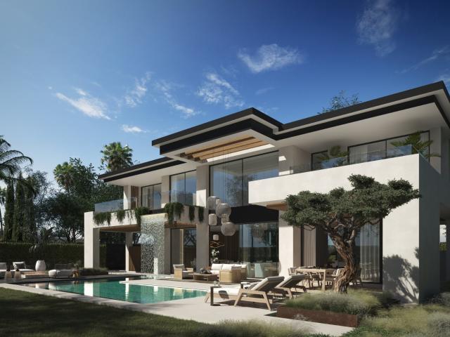 Nueva Villa de Construcción junto a la Playa con Piscina en. 782m² San Pedro de Alcántara