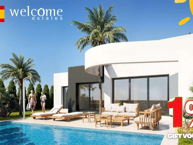 Nuevas viviendas frente al golf: apartamentos y villas en La. 250m² Los Alcázares