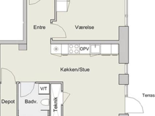 Nyopført 2 værelses lejlighed i Kirkebjerg Parken