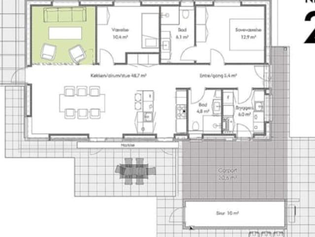 Nyopført lejebolig på 115 m2
