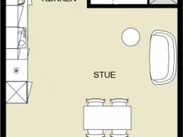 Nybygget 2 værelses i stueplan i populært område