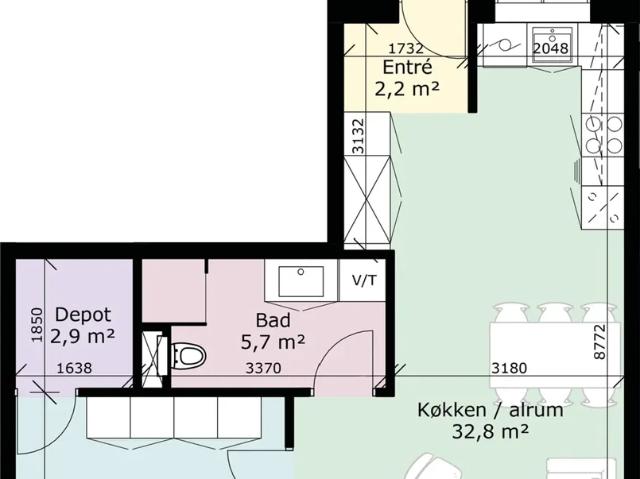 Nyere boliger i roligt boligområde i Tjørring