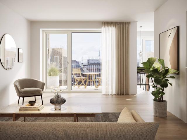 Nyindrettet møbleret 3 værelses i hjertet af Lyngby – alt inklusiv og privat p plads