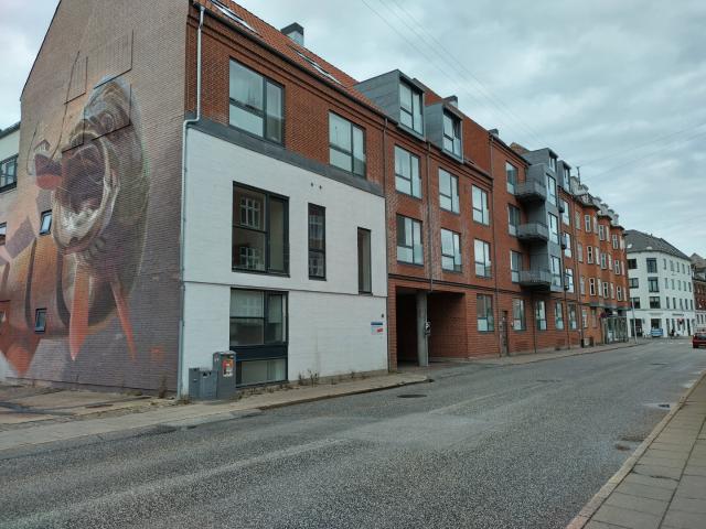Nyrenoveret 2‑værelses på 50 m2 med elevator og hyggeligt gårdmiljø – tæt på Vestre Fjordpark og stadion